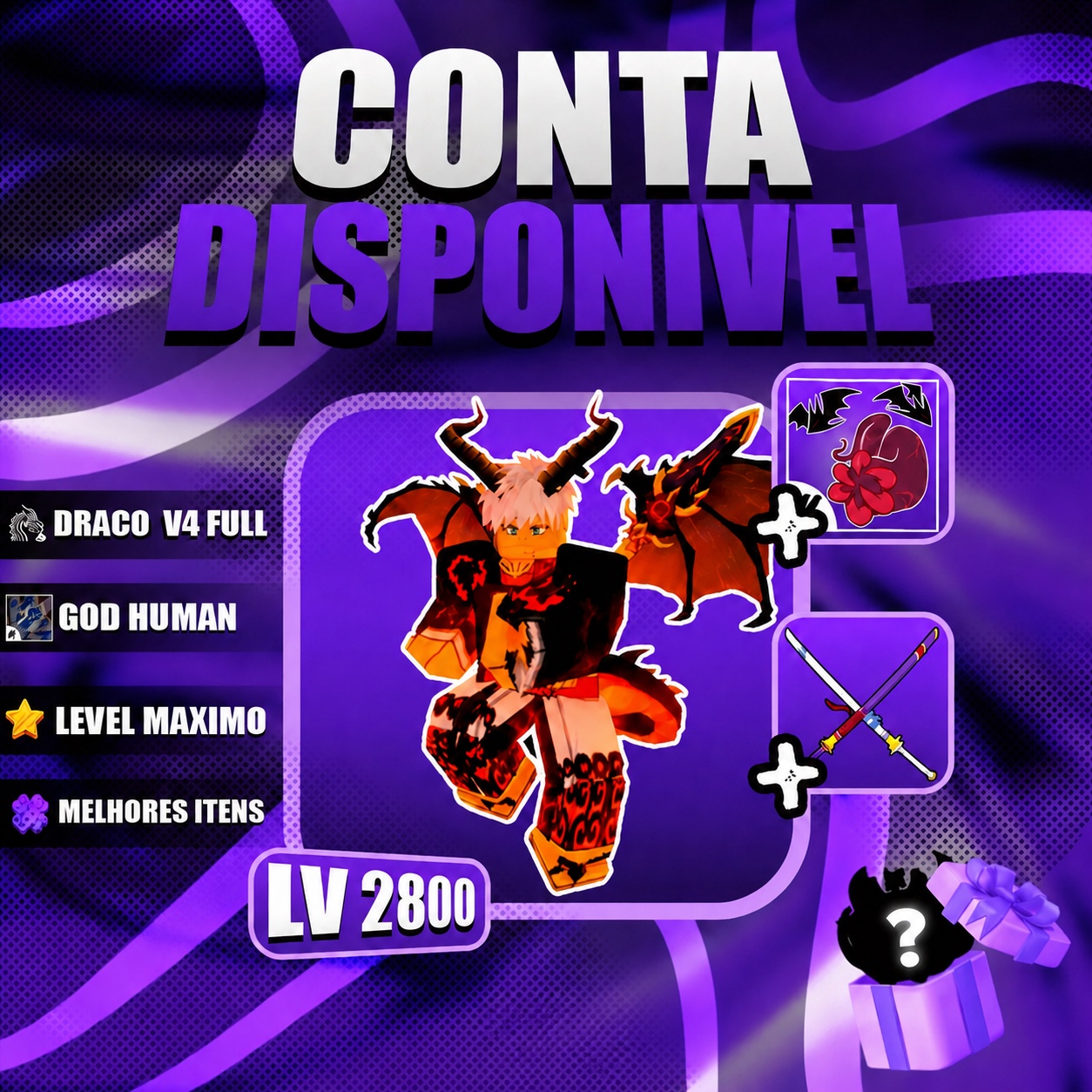 「🐉」 Draco Full V4 + Godhuman + Level Máximo