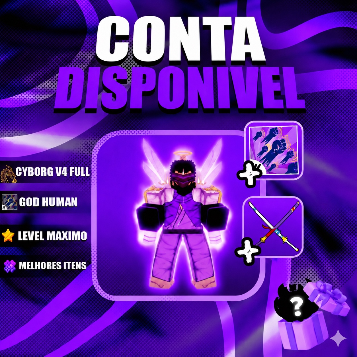 「🤖」 Cyborg Full V4 + CDK + Godhuman + Level Máximo