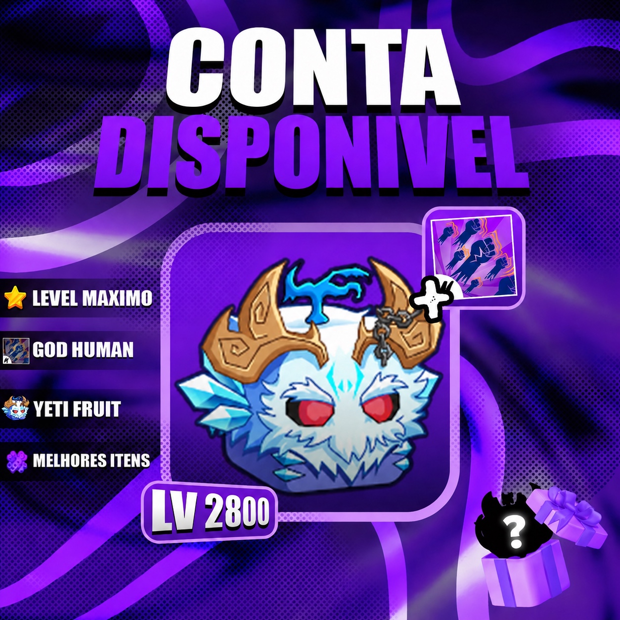 ❄️ YETI FRUIT + GODHUMAN + LEVEL MÁXIMO
