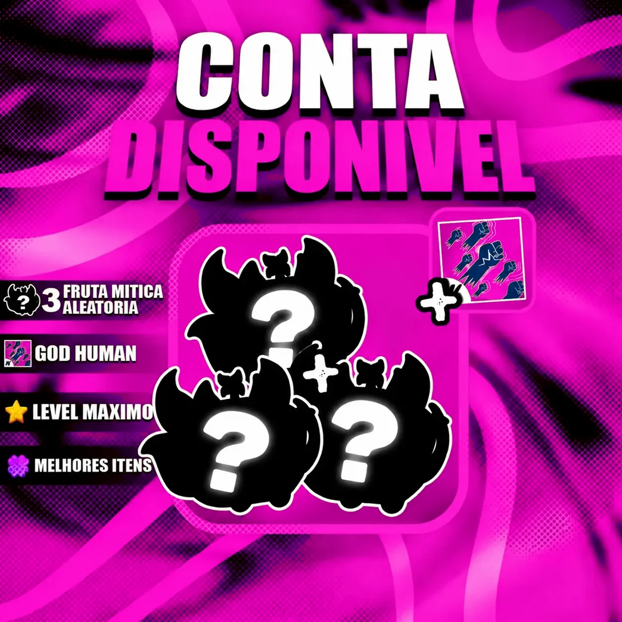 『 🎲 』 3 FRUTAS MÍTICAS ALEATÓRIAS + GODHUMAN