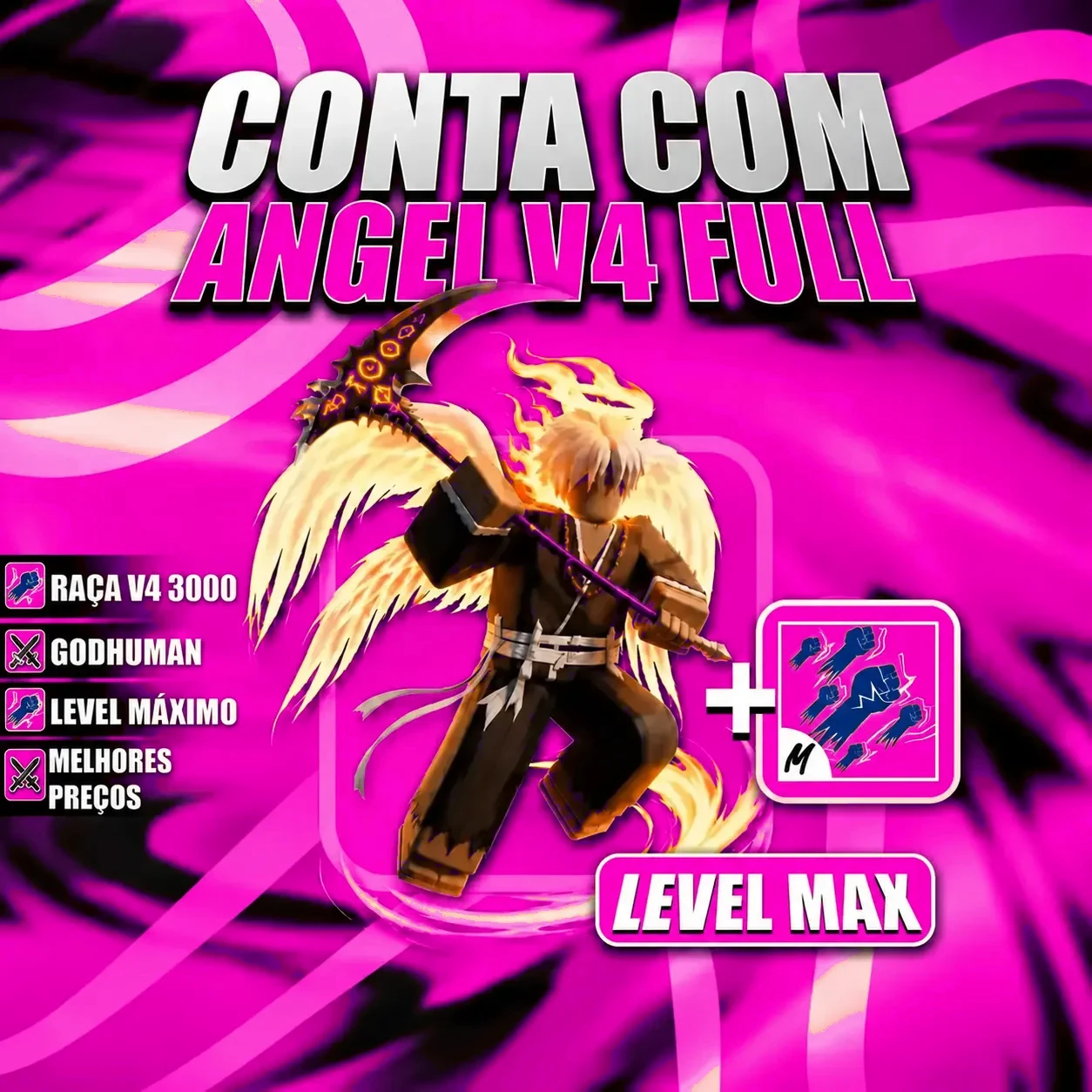 『 🧬 』 ANGEL V4 FULL + GODHUMAN + LEVEL MÁX