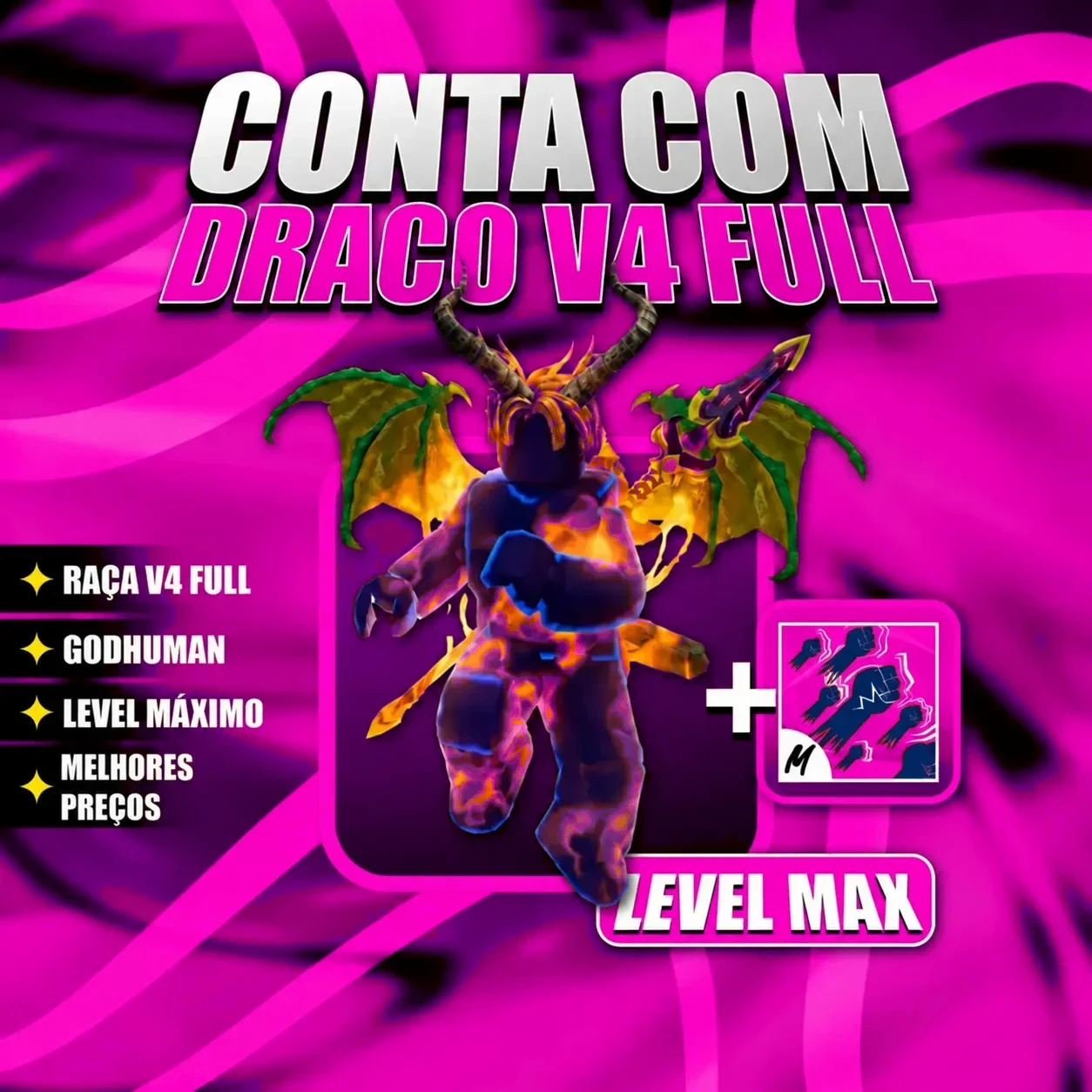 『 🧬 』 DRACO V4 FULL + GODHUMAN + LEVEL MÁX
