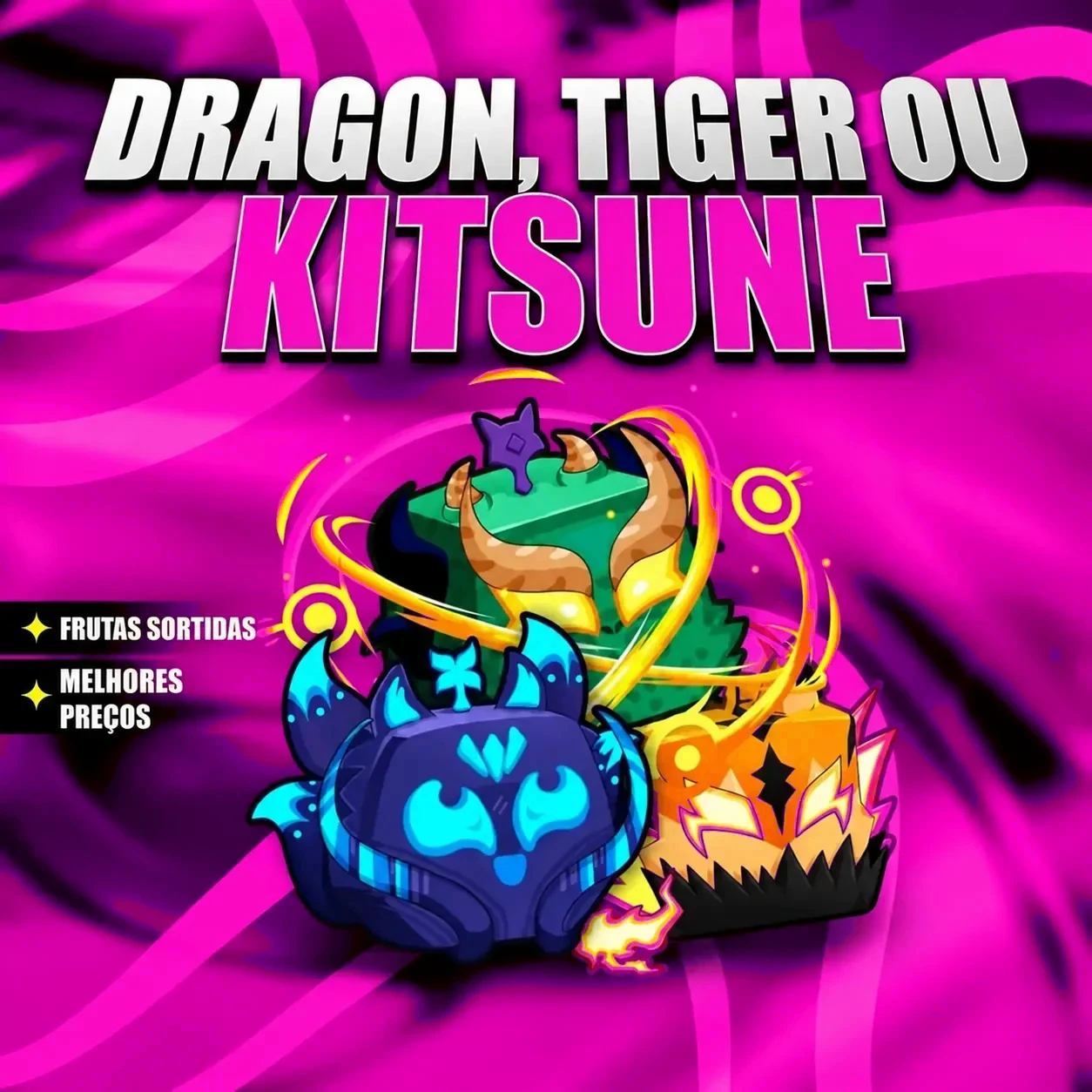 『 🎲 』 DRAGON, TIGER OU KITSUNE GARANTIDA