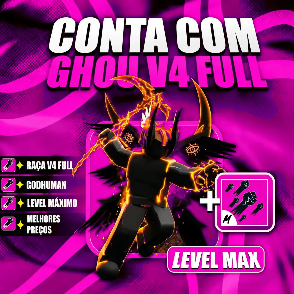 『 🧬 』 GHOUL V4 FULL + GODHUMAN + LEVEL MÁX