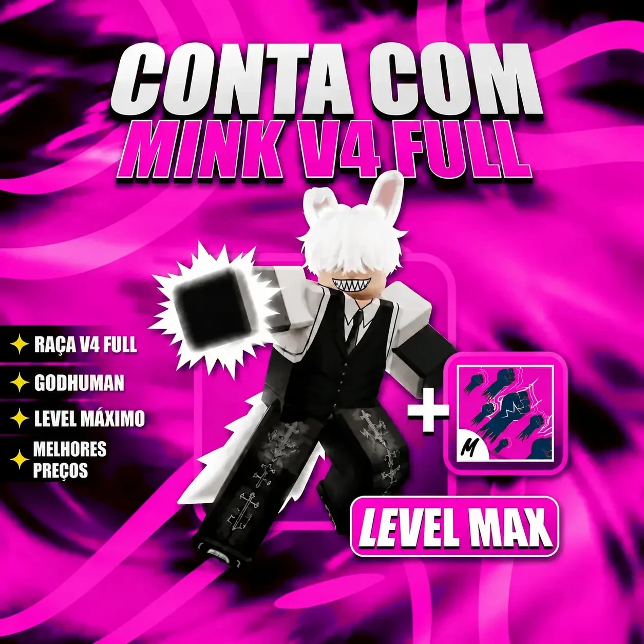 『 🧬 』 MINK V4 FULL + GODHUMAN + LEVEL MÁX