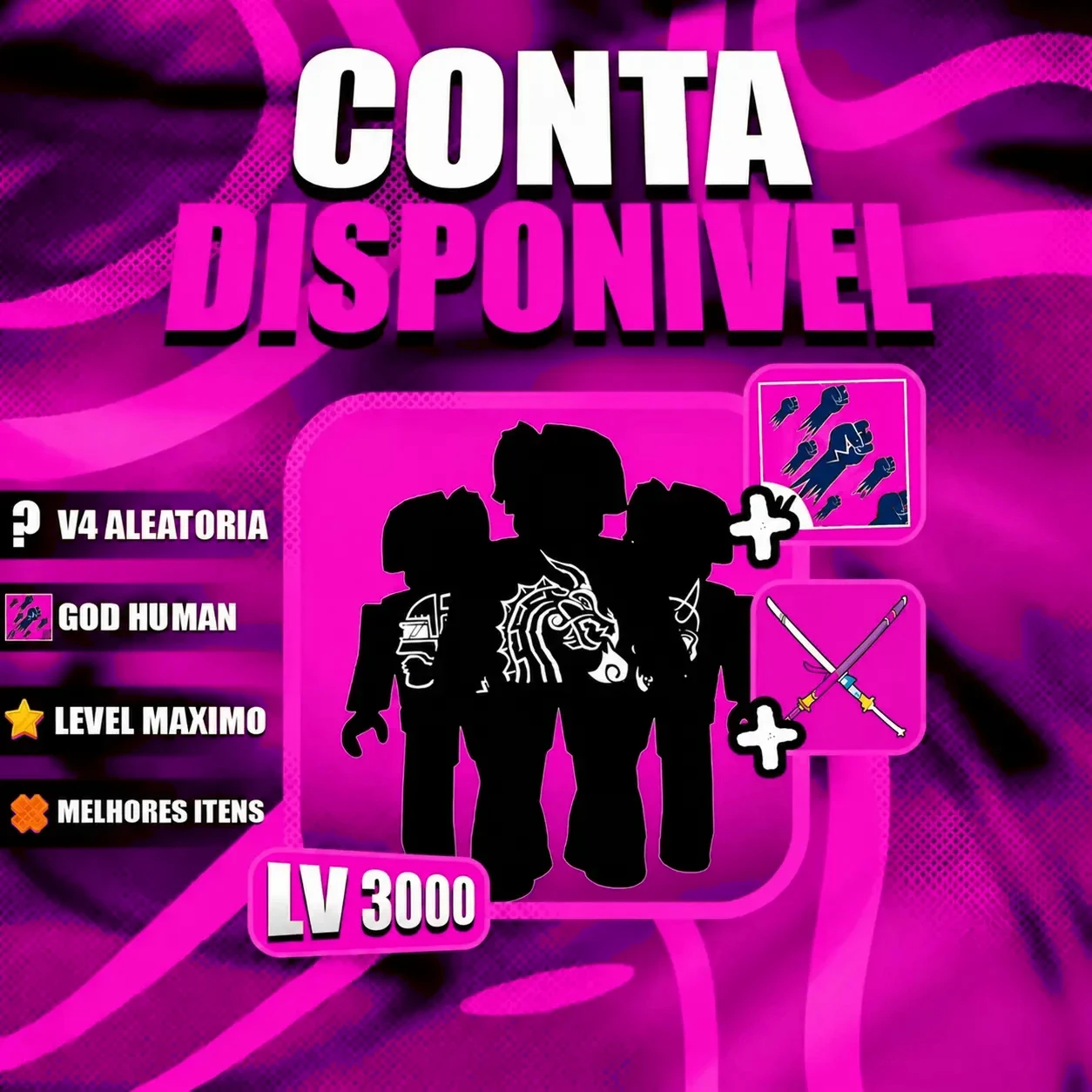 『 🎲 』 RAÇA V4 ALEATÓRIA + GODHUMAN + LEVEL MÁX