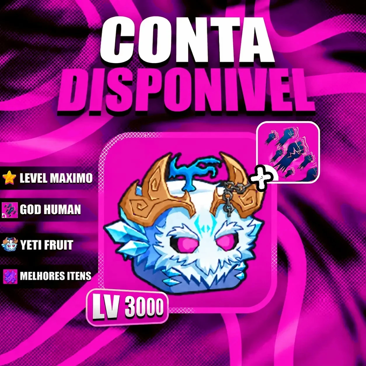 『 ❄️ 』 YETI FRUIT + GODHUMAN + LEVEL MÁX